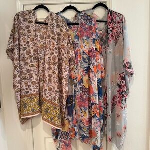 CoverUps Kimonos Bundle plus size approximately 2X - 4X sewn closed side vents